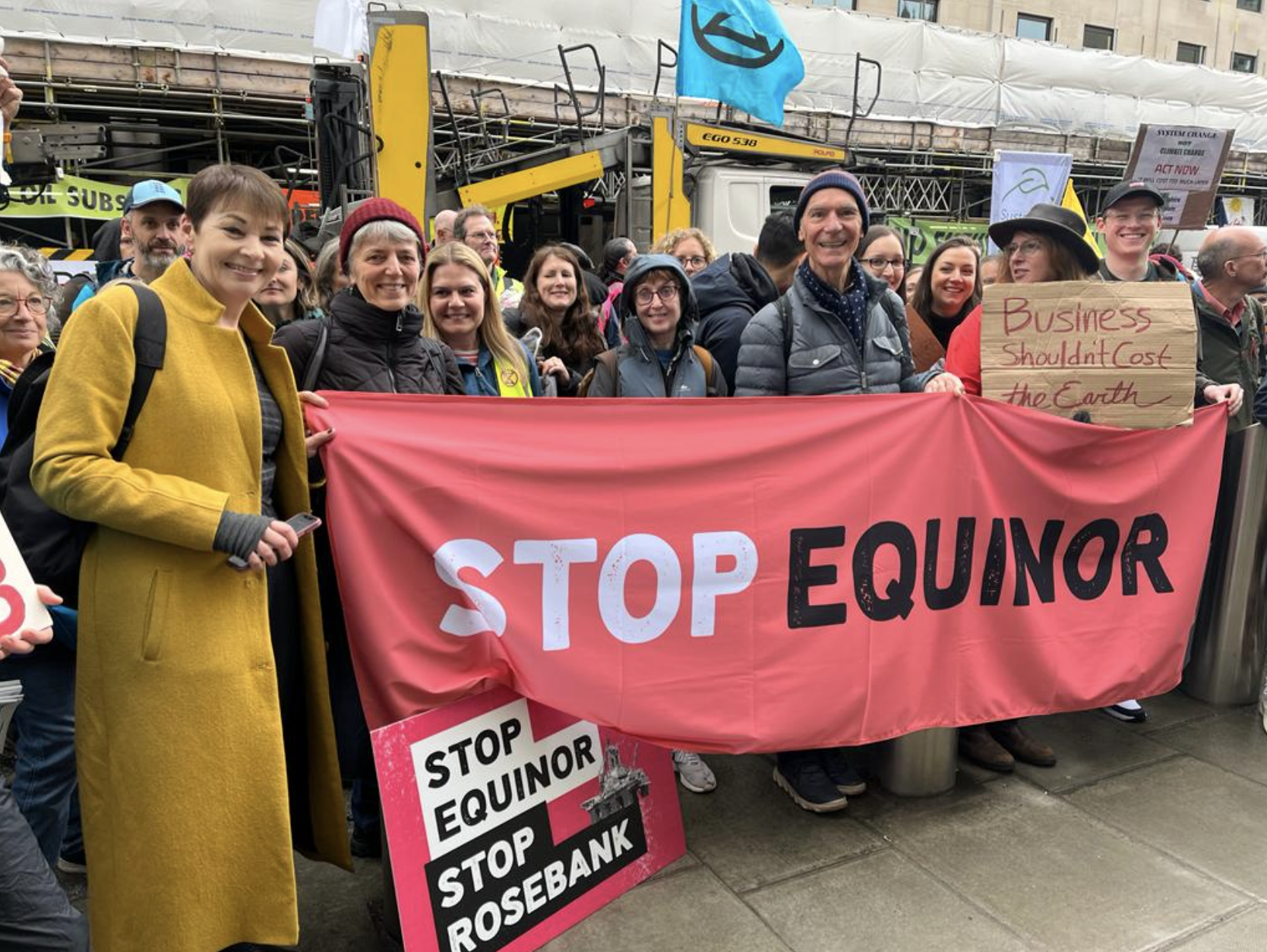 Outside the House of Commons with Right to Roam campaigners