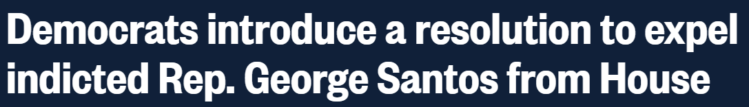 NBC NEWS: Democrats introduce a resolution to expel indicted Rep. George Santos from House