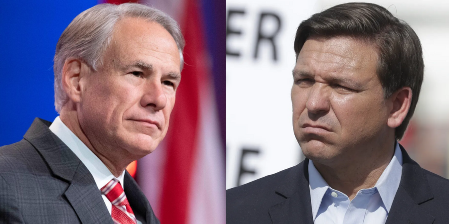 Greg Abbott and Ron DeSantis