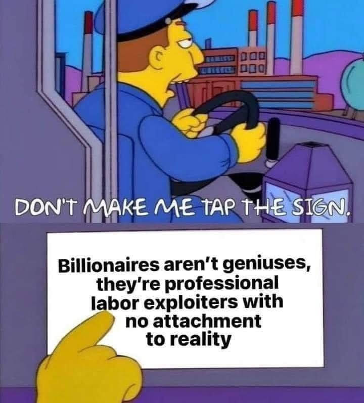 Socialist meme about billionaires