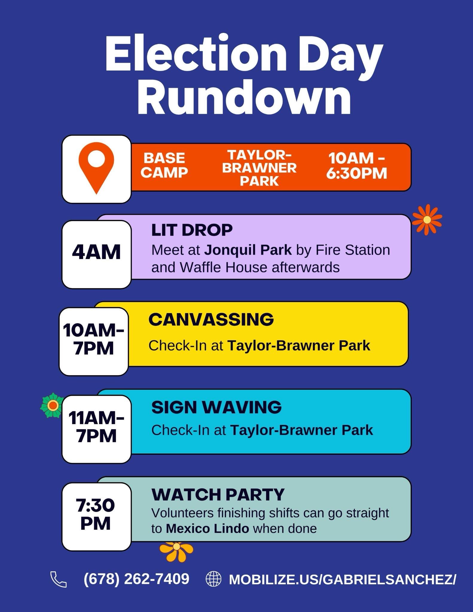 Image showing the election day rundown