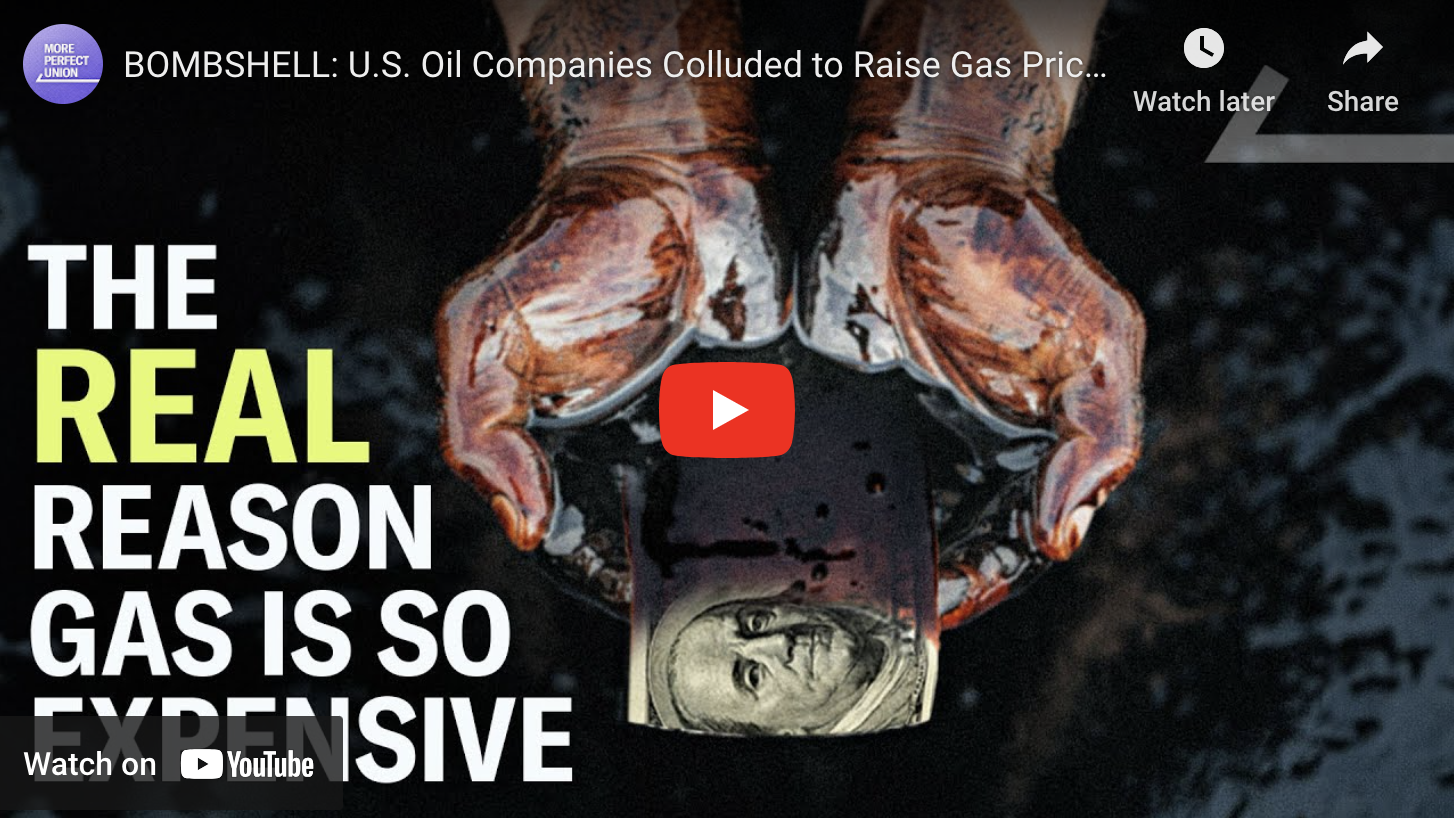 A screenshot of the video shows hands holding oil and the words 