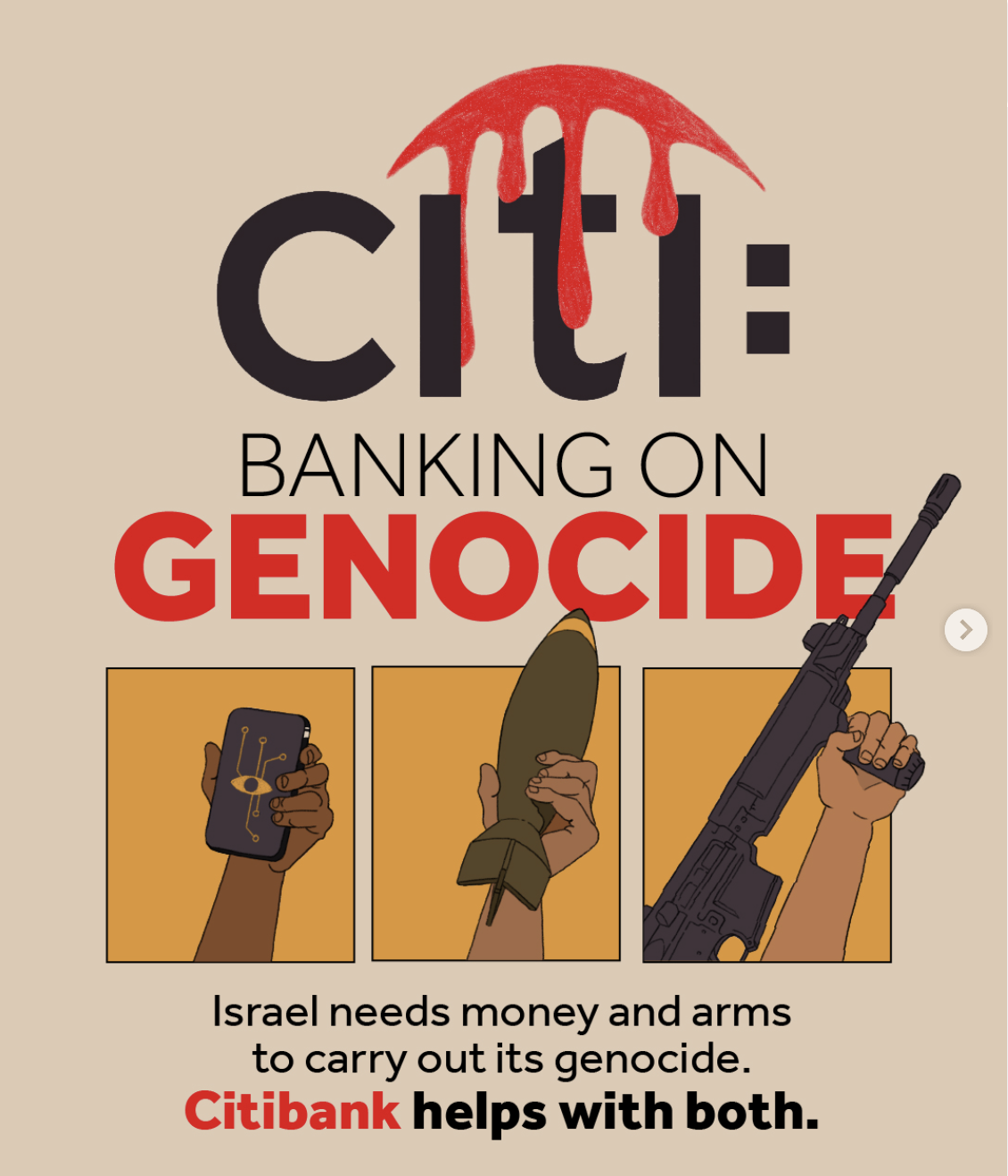 Citi is banking on genocide and fossil fuels