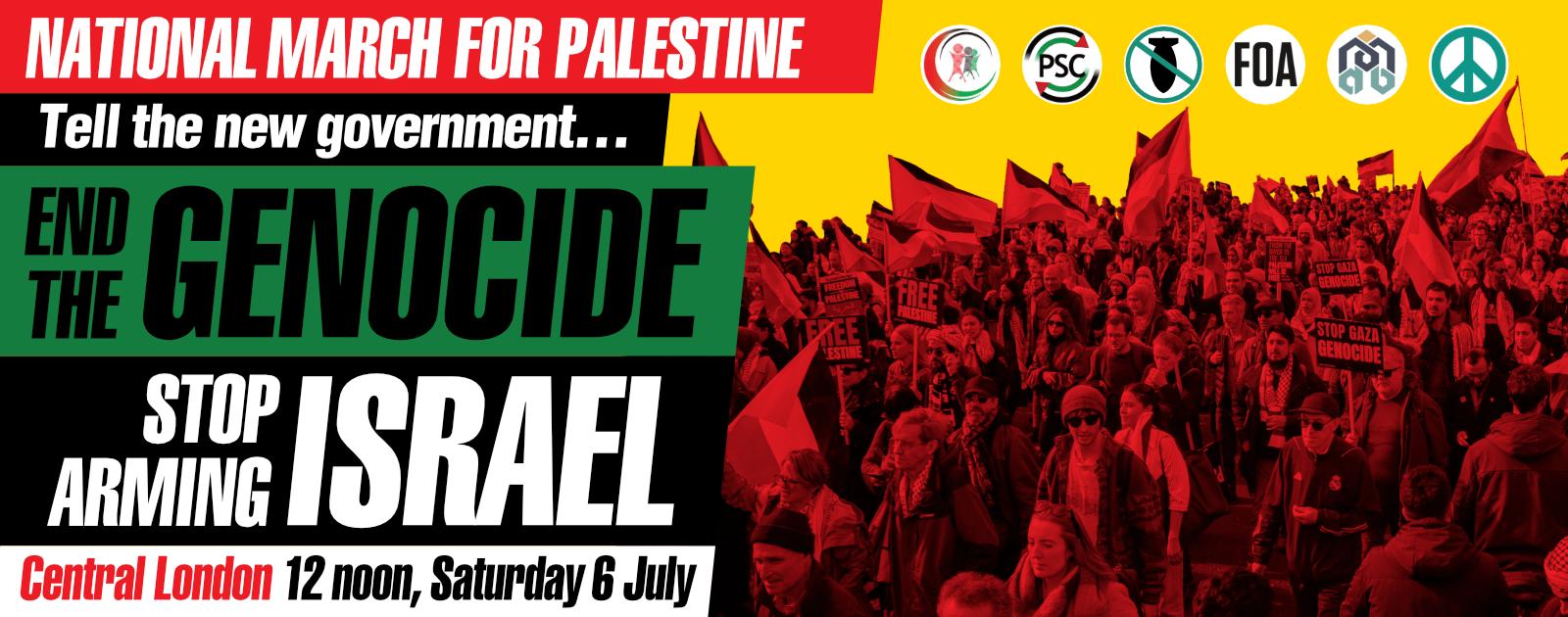 Poster for the next National march for Palestine. Text reads: 