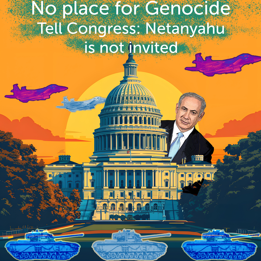 Congress is no place for Genocide. Tell them Netanyahu is not invited.