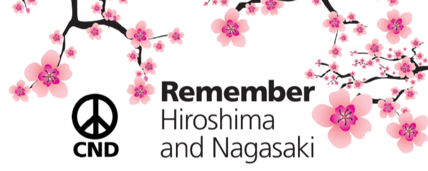 Image showing flowering cherry blossoms and CND symbol. Text reads: 