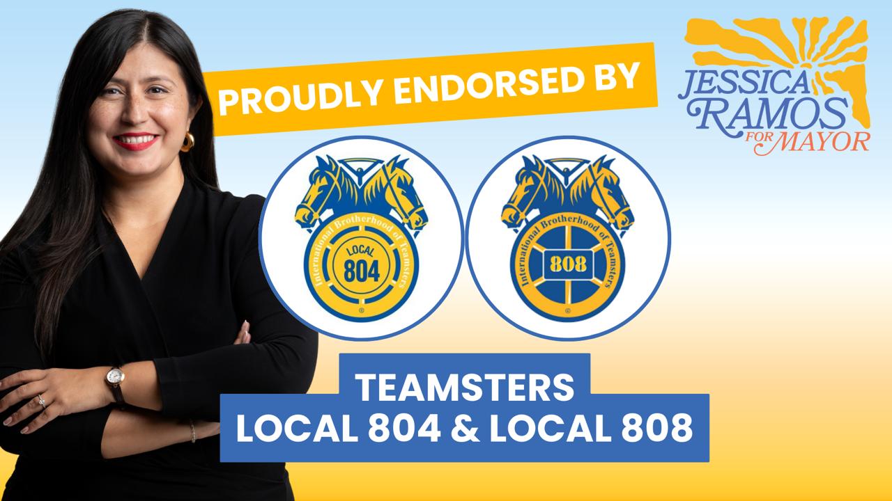Teamsters Local 804 & 808 endore Jessica Ramos for NYC Mayor!