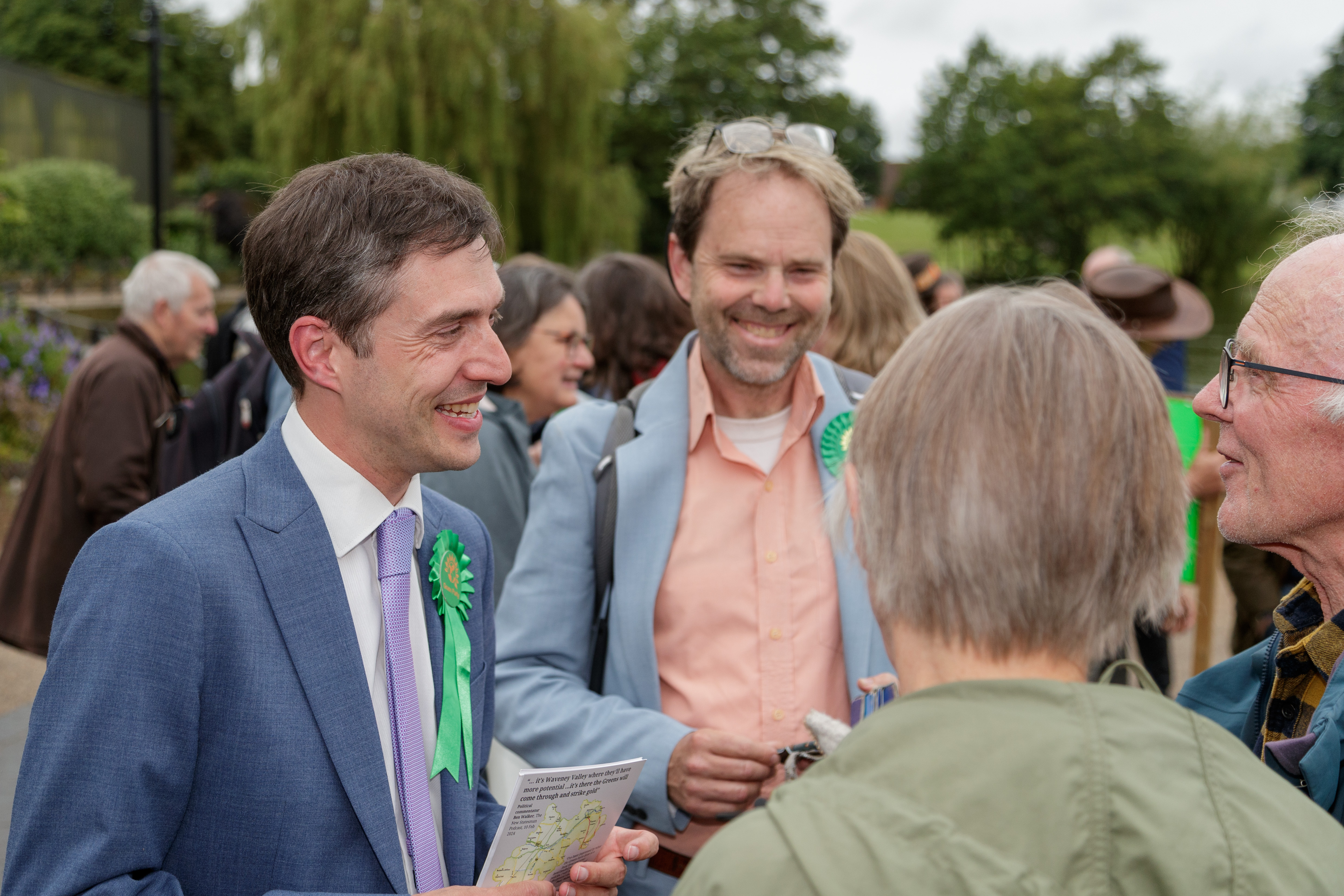 Adrian Ramsay and Rupert Read pictured on the campaign trail.