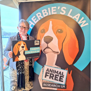 Natalie Bennett pictured campaigning for Herbie's Law. 