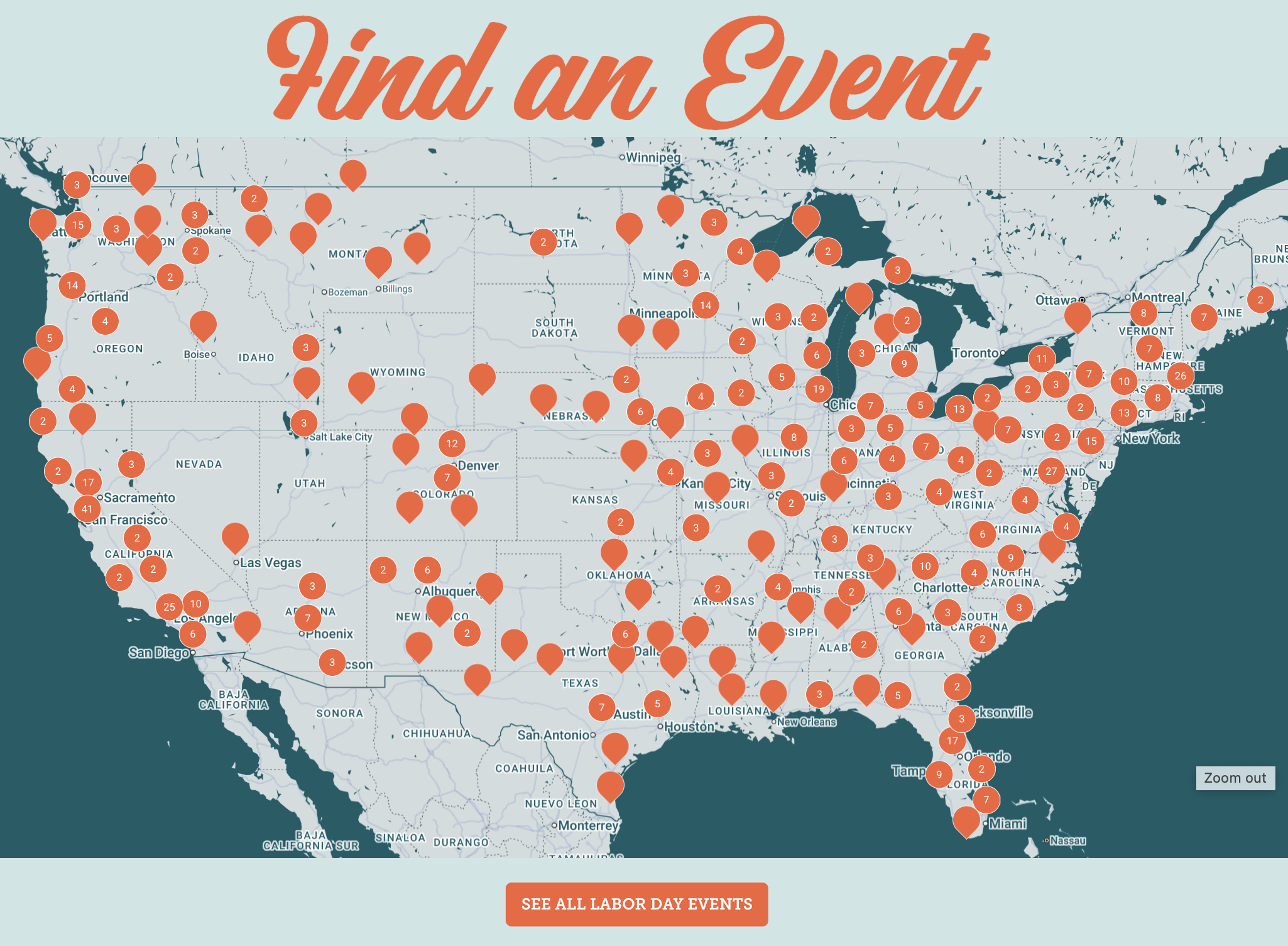 Click here to find a Labor Day event on the map near you.