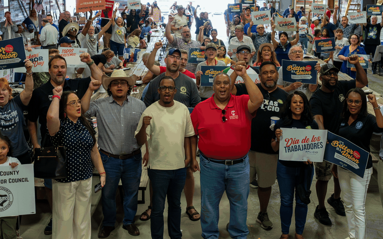 A gif of group photos from 2025 Labor Day events