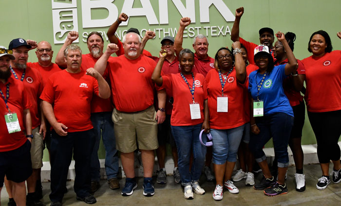 The brothers and sisters of UAW Region 8 at the San Antonio Food Bank