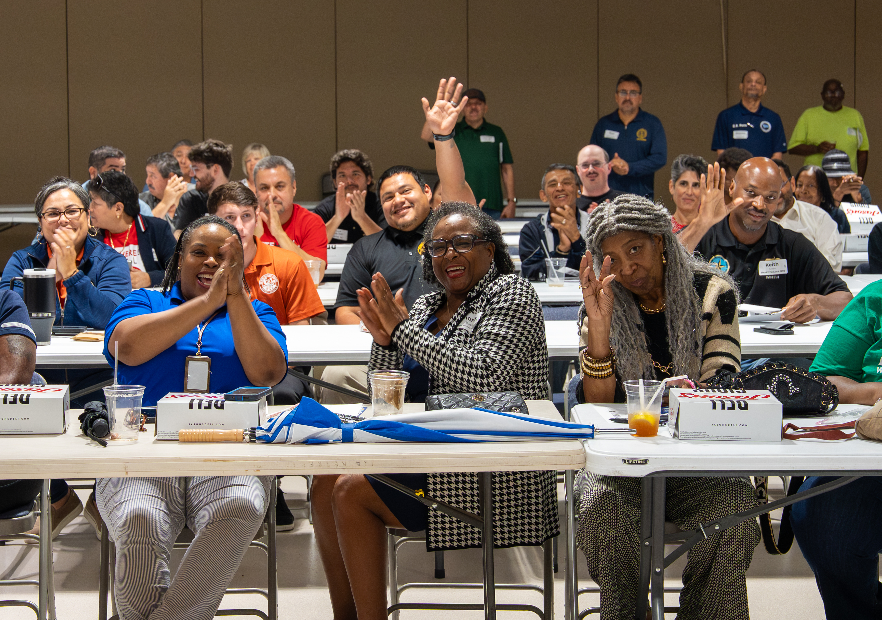 A group photo of some of the attendees at our Houston Labor Town Hall
