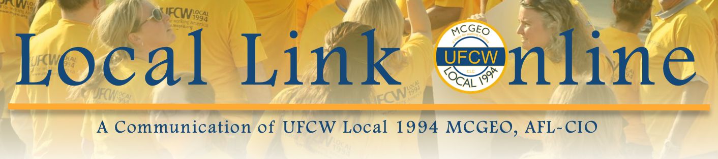 Announcement from UFCW Local 1994 MCGEO