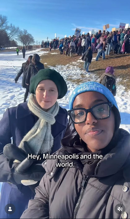 Minnesota State Sen. Zaynab Mohamed’s recently joined a school walkout to protest ICE.