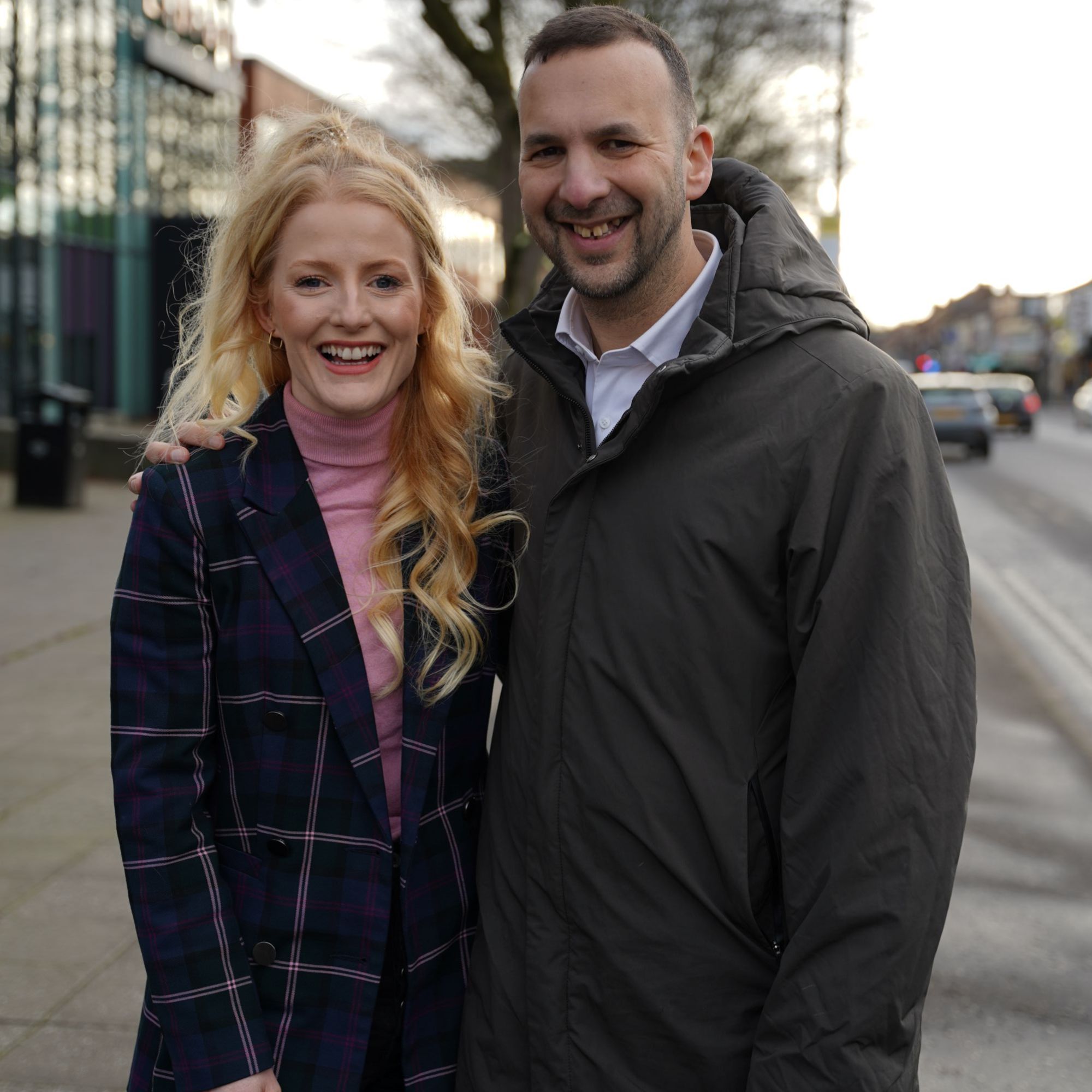 Pictured: Hannah Spencer and Zack Polanski.