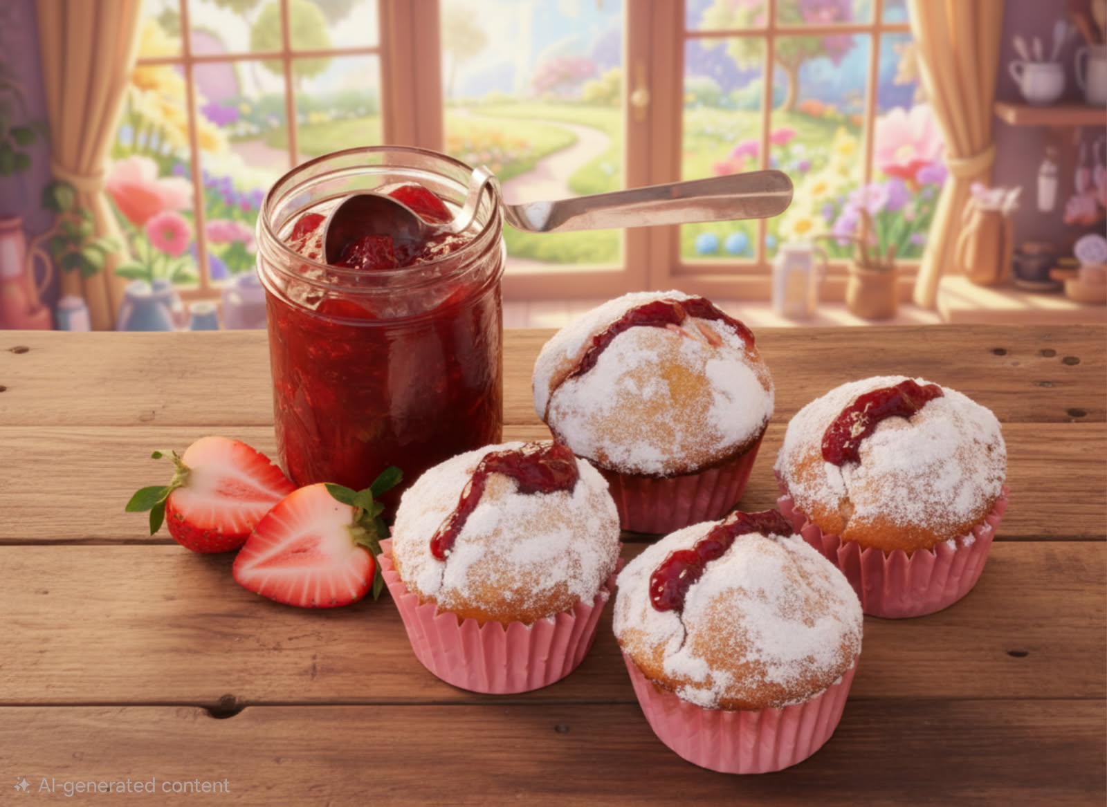 Bake Back Better jelly donut cupcakes graphic