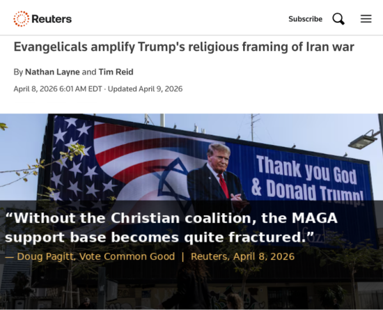 A screenshot of a Reuters article with the headline, 