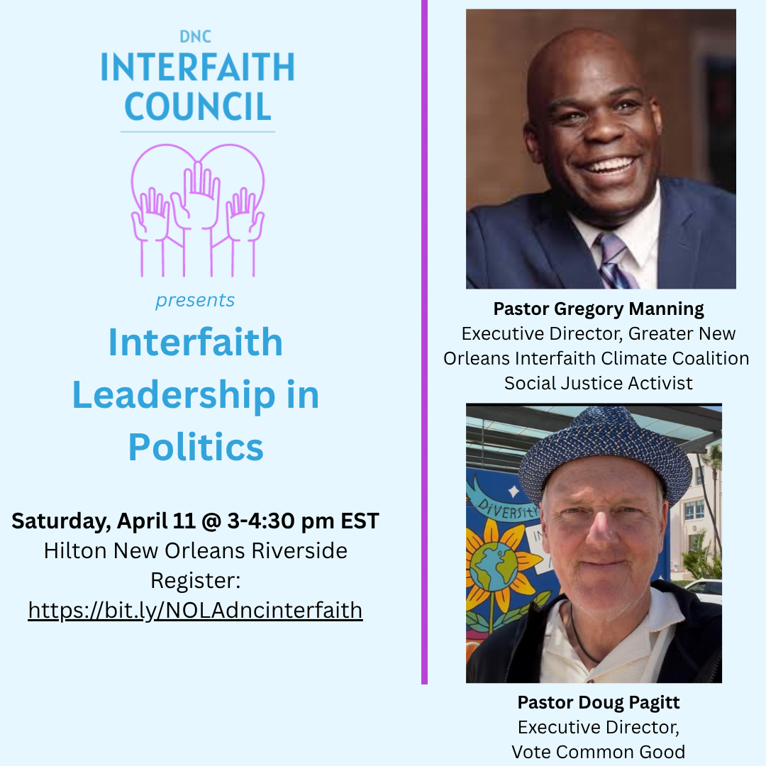 A flyer of the Democratic National Committee event.