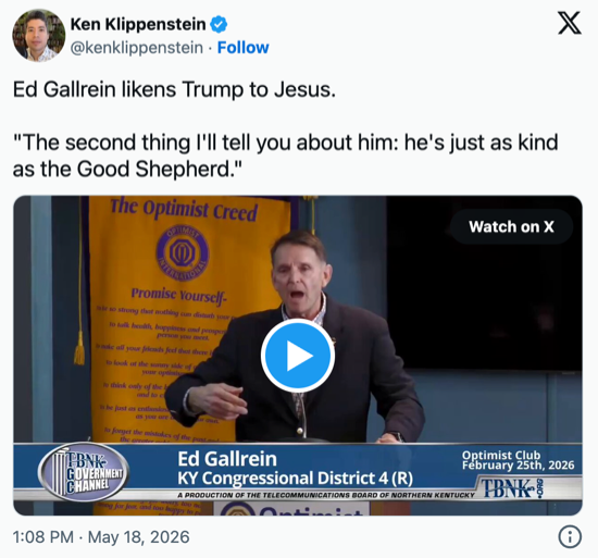 A screenshot of a tweet by Ken Klippenstein that says, 