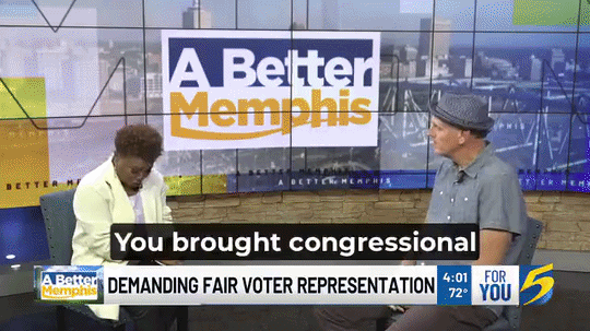 A GIF of Doug Pagitt doing an interview with A Better Memphis.