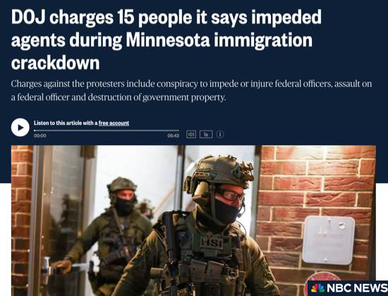 A screenshot of an NBC News article with the headline, 