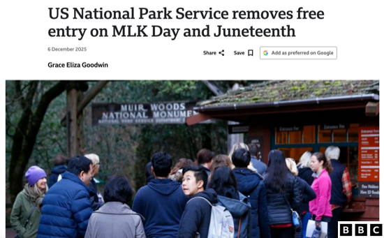 A screenshot of a BBC article with the headline, 