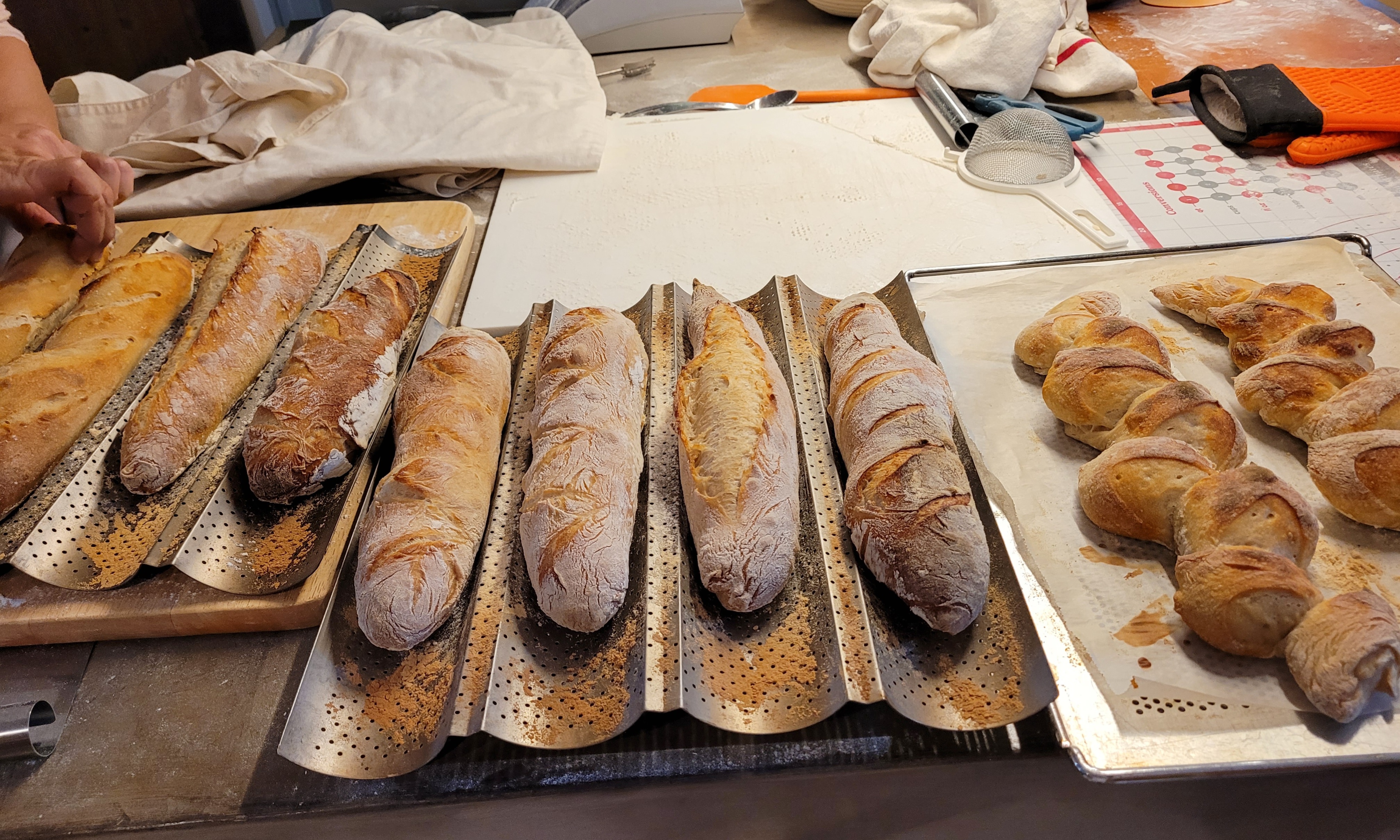 Baguette making with Chef Phillippe