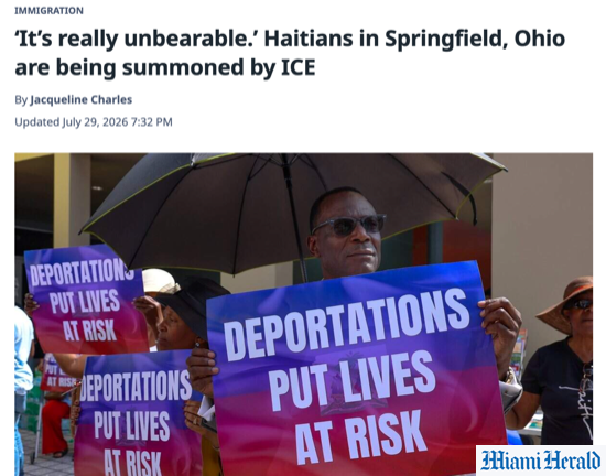 A screenshot of an article in the Miami Herald with the headline, 