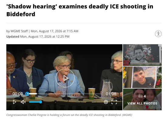 A screenshot of an article by WGME with the headline, 