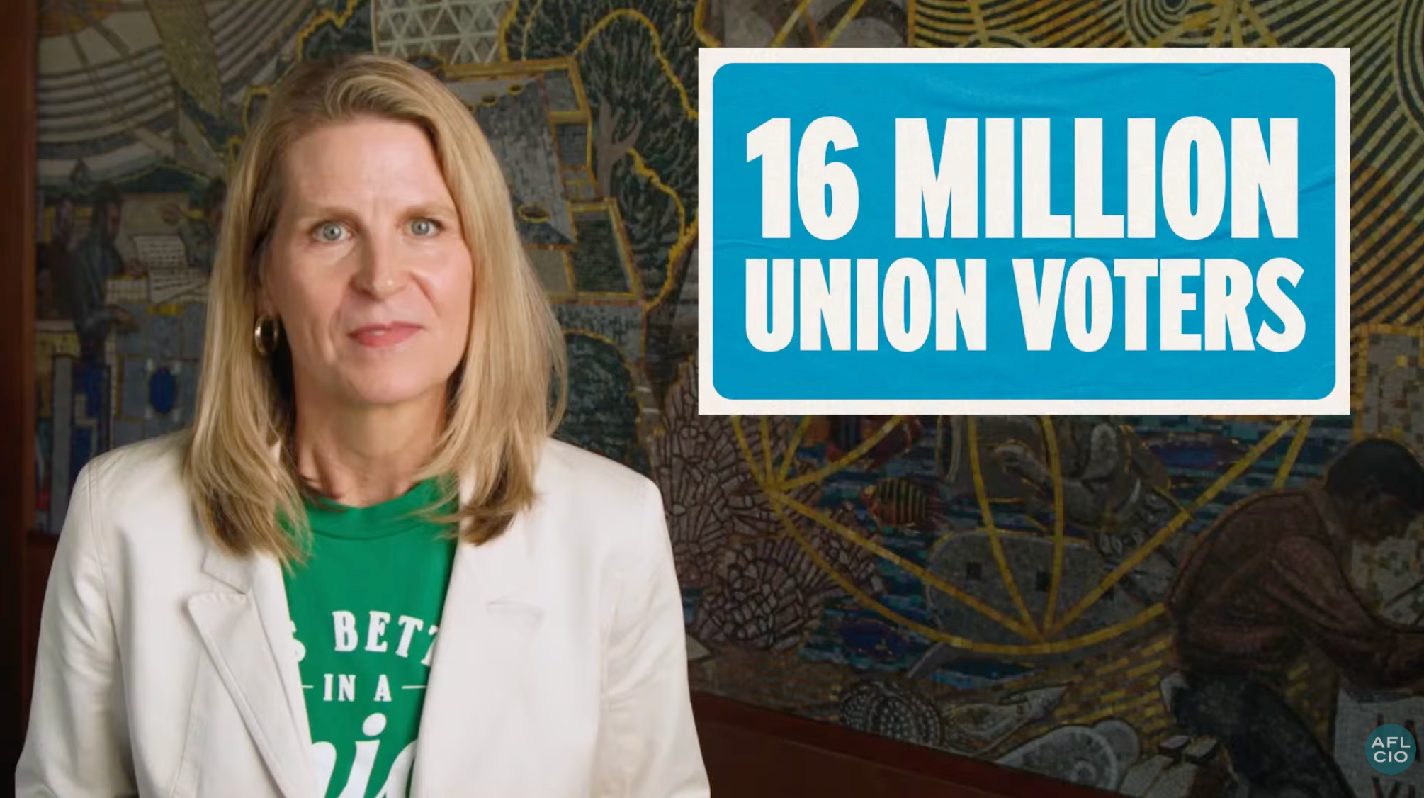 AFL-CIO President Liz Shuler during her “State of the Unions” address.