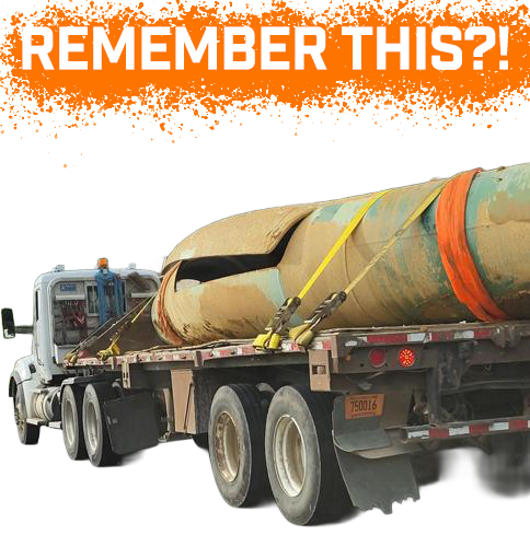 A picture of a blown out section of pipe that failed pressure testing in 2024