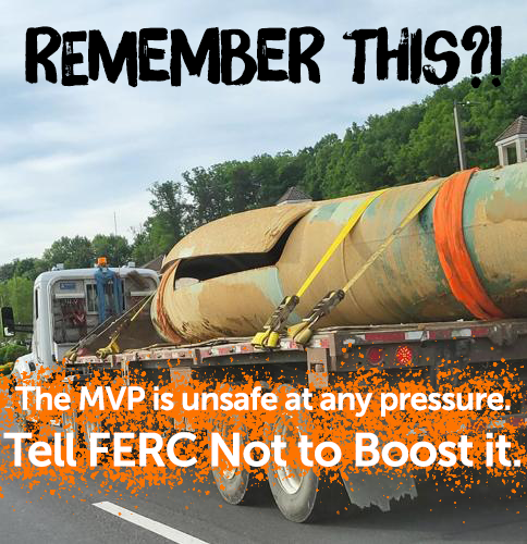 A picture of a blown out section of pipe that failed pressure testing in 2024