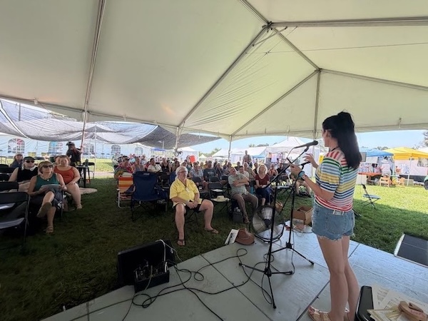 A photo of VCG training at the Wild Goose Festival in Harmony, NC.