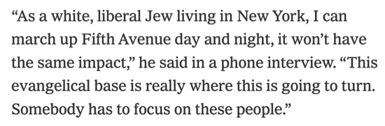 A screenshot of a quote in the NYT that says, 