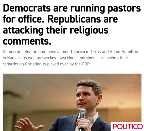 A screenshot of a Politico article with the headline, 