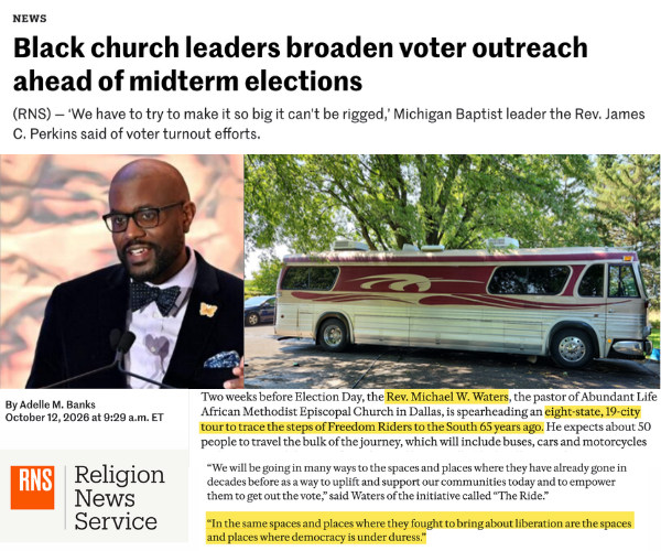 A screenshot of an article from Religion News Service with the headline, 