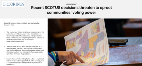 A screenshot of an article from Brookings with the headline, 