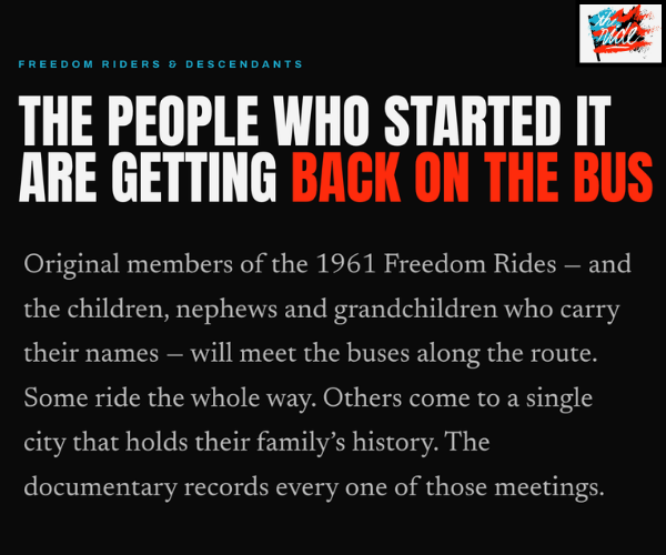 A screenshot from TheRide dot org with a headline that says, 