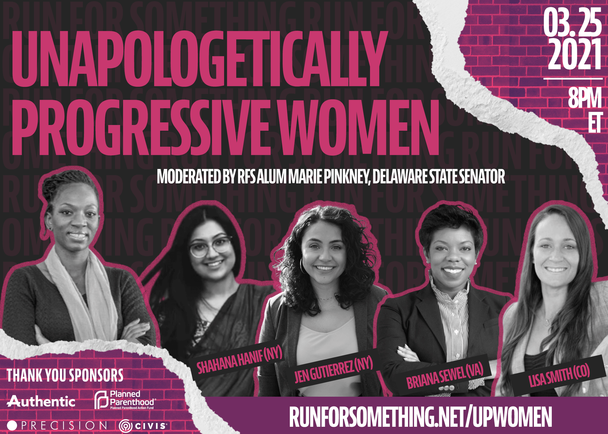 UNAPOLOGETICALLY PROGRESSIVE WOMEN || 03/25/2021 at 8:00 p.m. ET