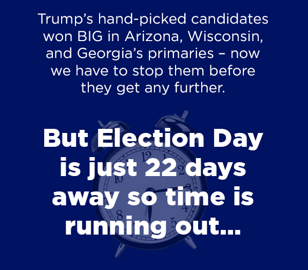 But Election Day is just 22 days away so time is running out...