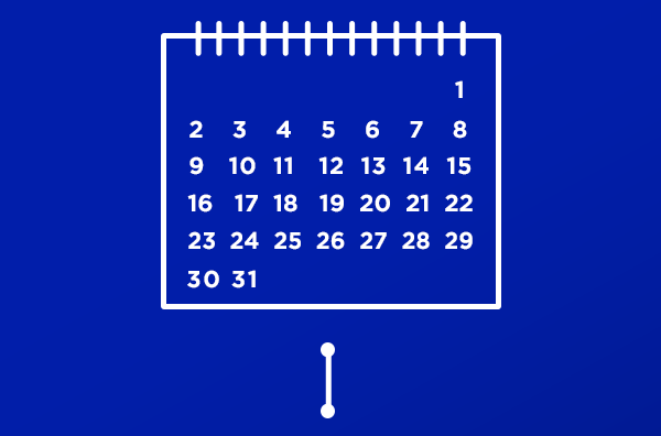 A calendar with October 15 circled