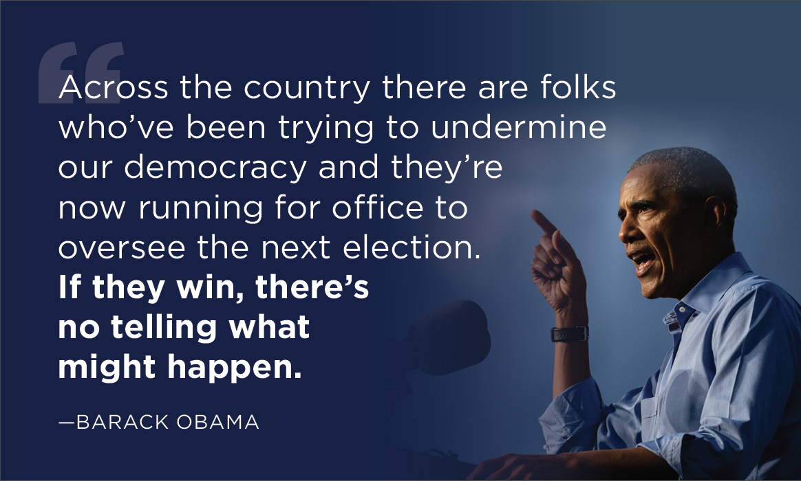 Across the country there are folks who've been trying to undermine our democracy and they're now running for office.