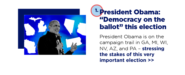 President Obama: “Democracy on the ballot” this election