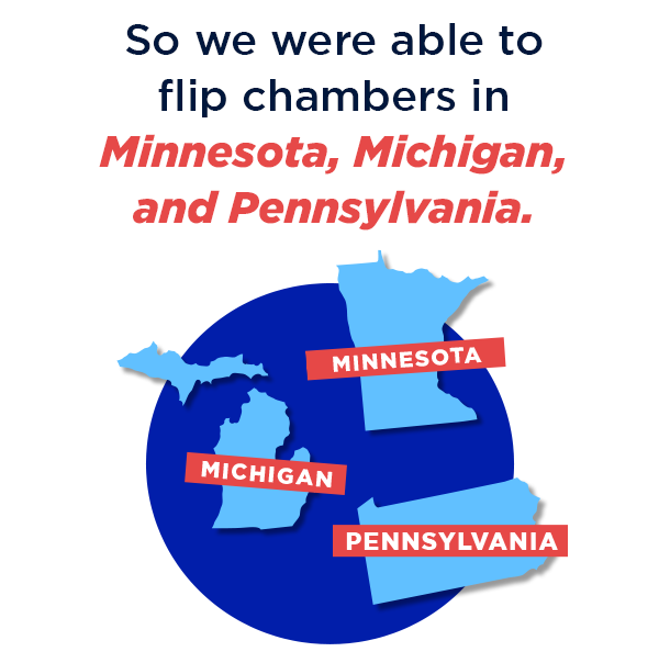 But we’re still fighting to keep this momentum going in special elections and recounts across the country