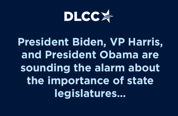 President Biden, VP Harris, and President Obama are sounding the alarm about the importance of state legislatures...