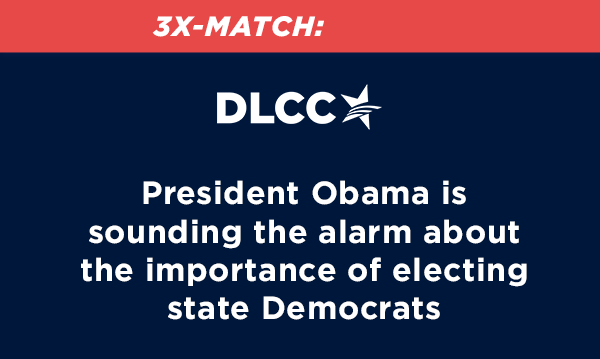President Obama is sounding the alarm about the importance of electing state Democrats 