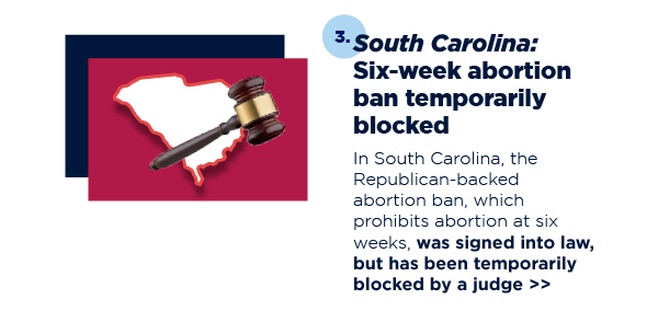 South Carolina: Six-week abortion ban temporarily blocked