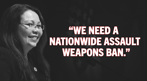 Tammy Duckworth, "We need a nationwide assault weapons ban."