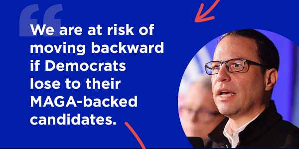 Shapiro:We are at risk of moving backward if Democrats lose to their MAGA-backed candidates.
                        Cooper: We need to do everything in our power to break up Republicans’ narrow supermajority – and we’re not too far out of reach